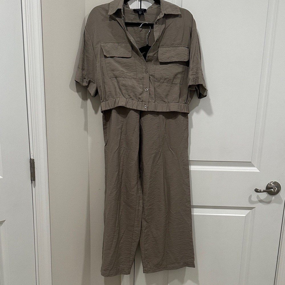 Rachel Zoe Taupe Jumpsuit